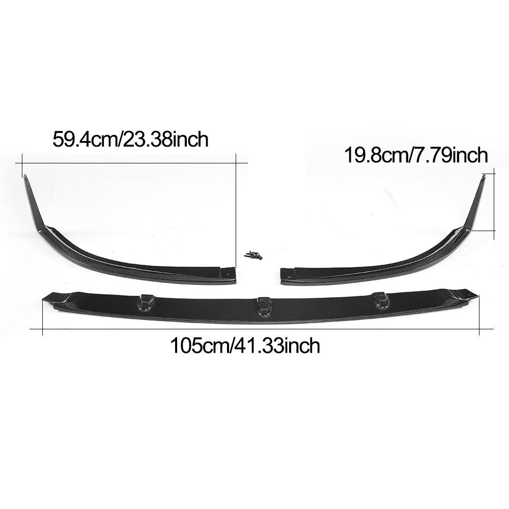 Carbon Fiber Front Bumper Lip Spoiler Splitters for Mercedes-Benz C-Class AMG Coupe