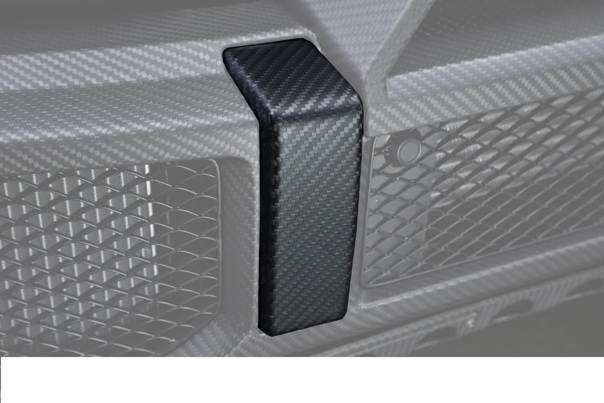Carbon fiber inserts on chrome front bumper bumpers for Mercedes G-class W463