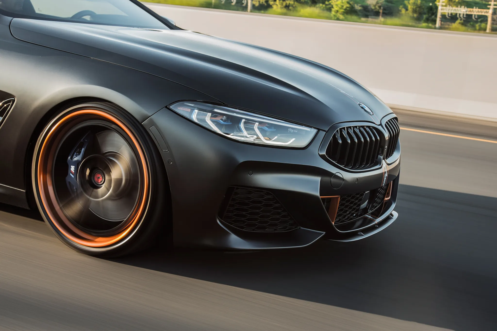 Sterckenn Carbon Fiber front splitter for BMW 8 G15 latest model