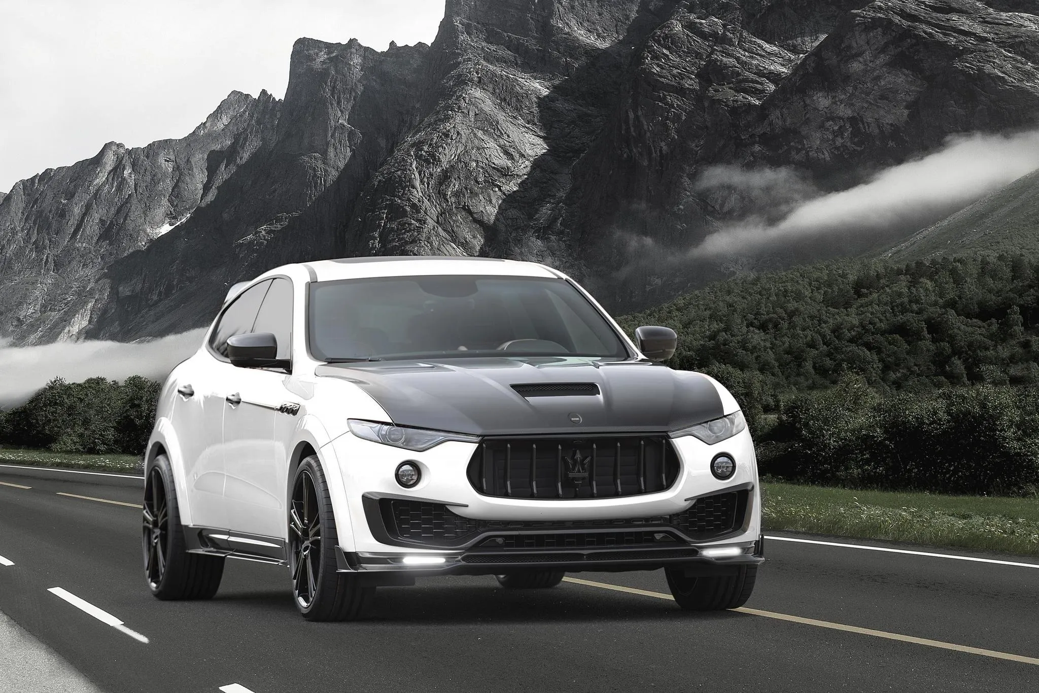 Mansory body kit for Maserati Levante carbon