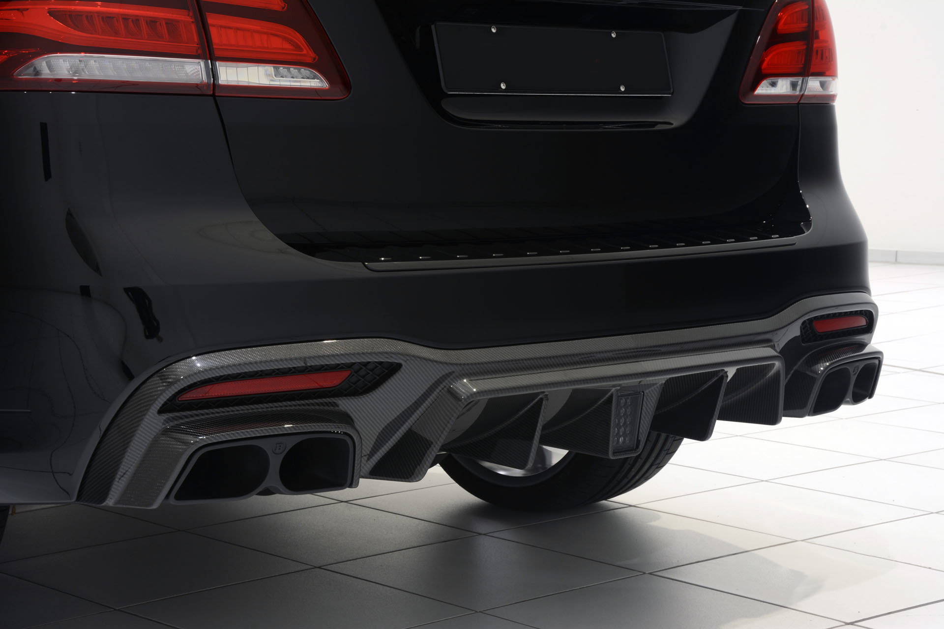 Carbon fiber rear bumper diffuser 63 AMG for Mercedes GLE-class W166