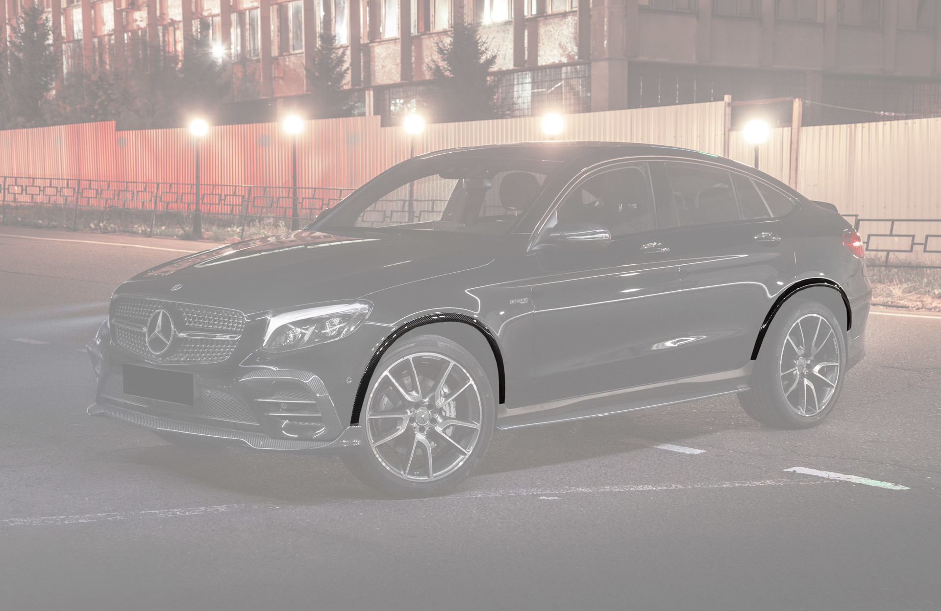 Carbon fiber arch linings for Mercedes GLC-class