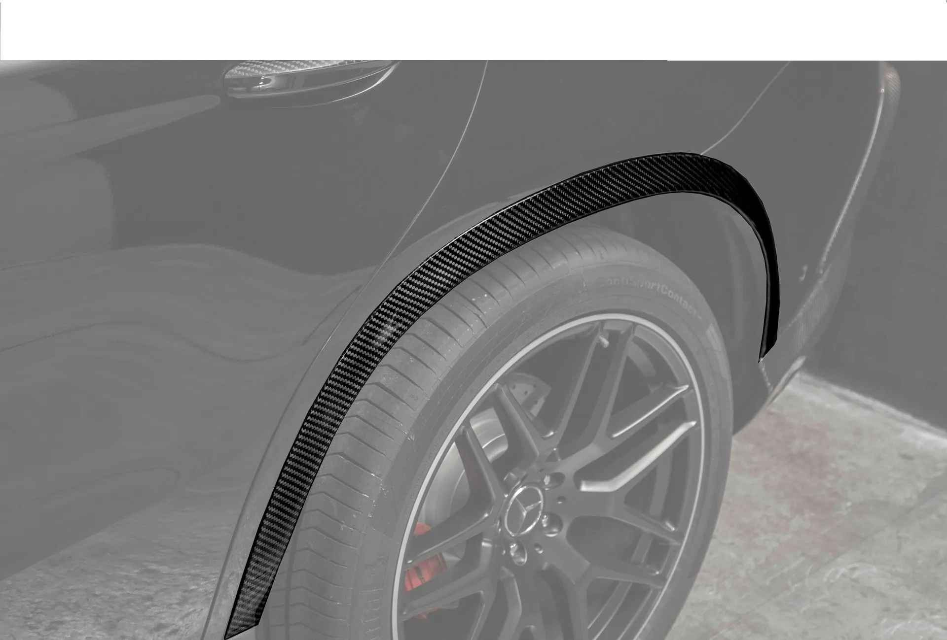 Hodoor Performance Carbon fiber wing extensions 63 AMG Style for Mercedes GLE-class W166