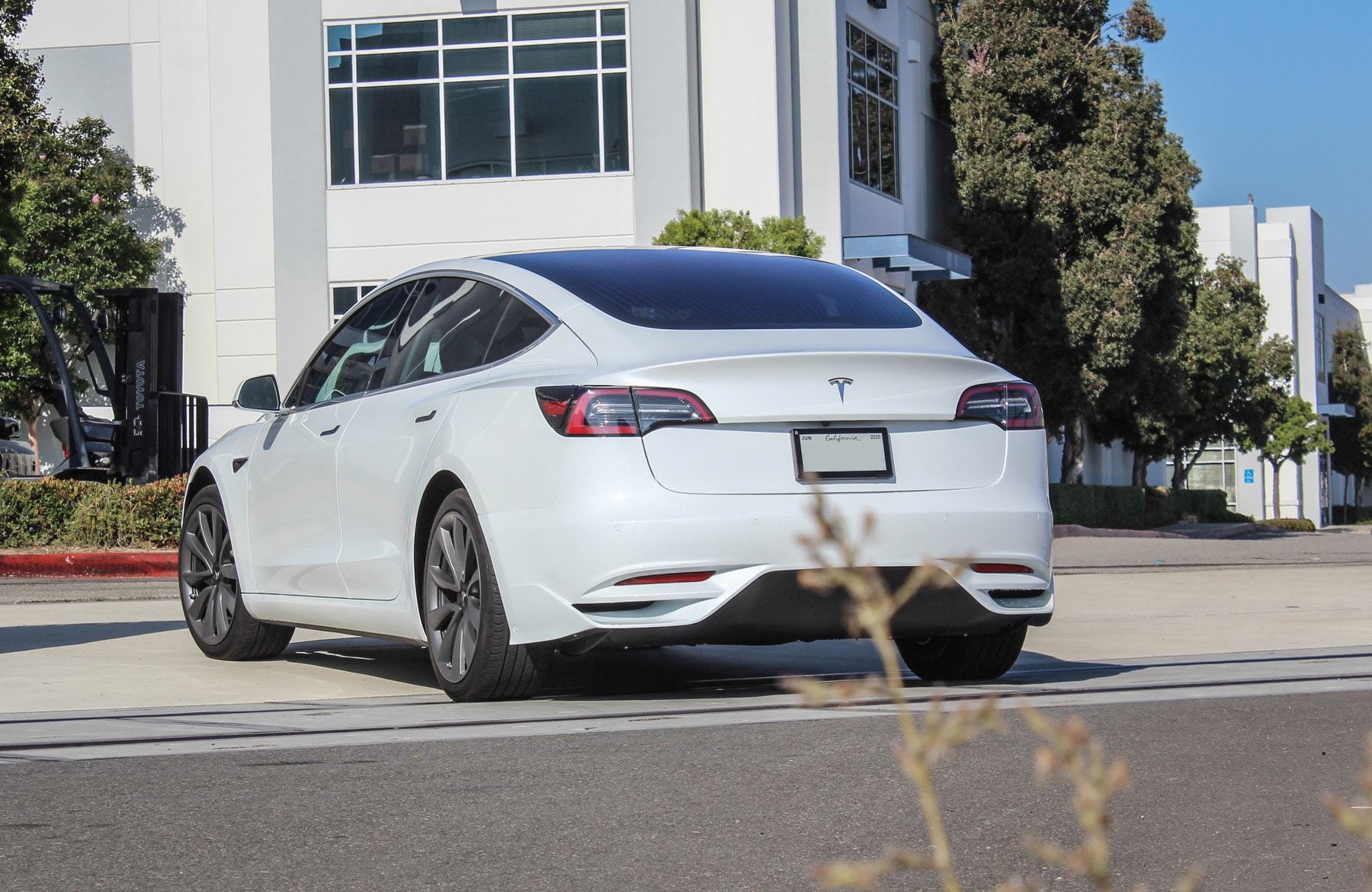 Unplugged Performance Ascension Rear Bumper and Diffuser System for Tesla Model 3 carbon fiber