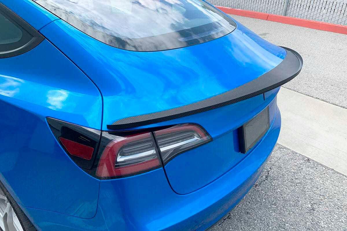Unplugged Performance High Downforce Trunk Spoiler for Tesla Model 3 carbon fiber
