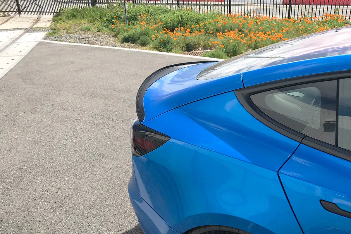 Unplugged Performance High Downforce Trunk Spoiler for Tesla Model 3 new style
