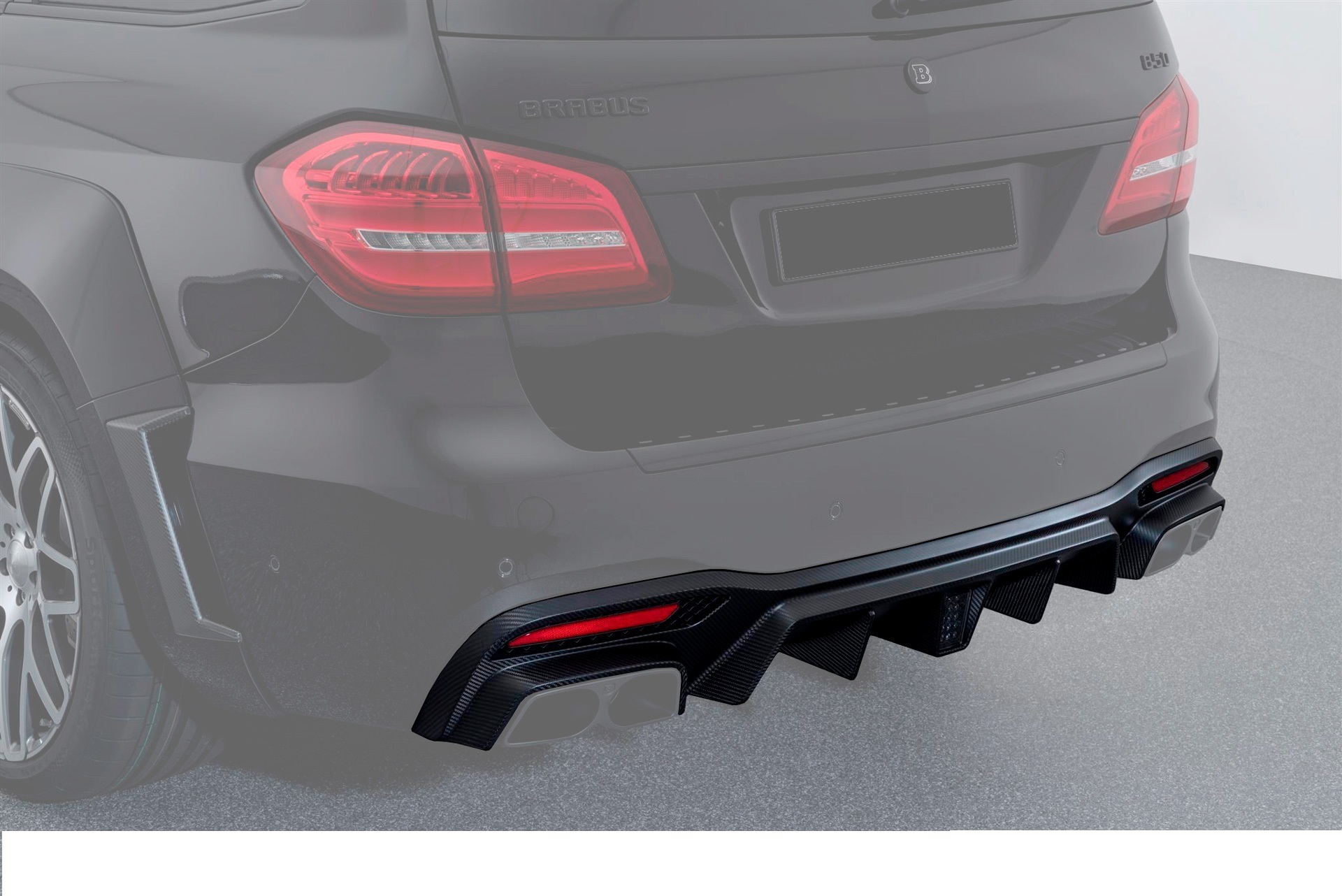 Carbon fiber rear bumper diffuser for Mercedes CLS-class X166