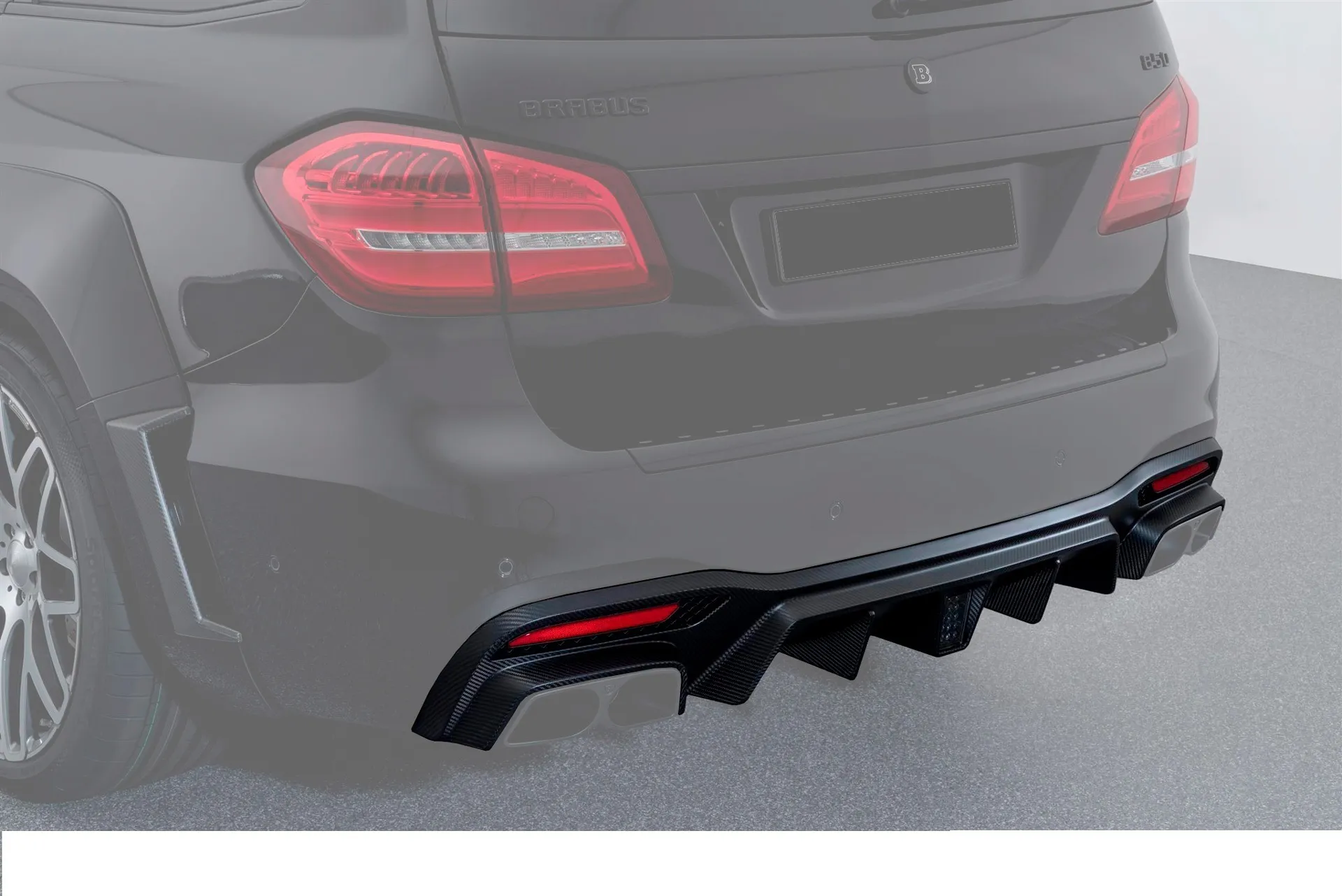 Carbon fiber rear bumper diffuser for Mercedes CLS-class X166