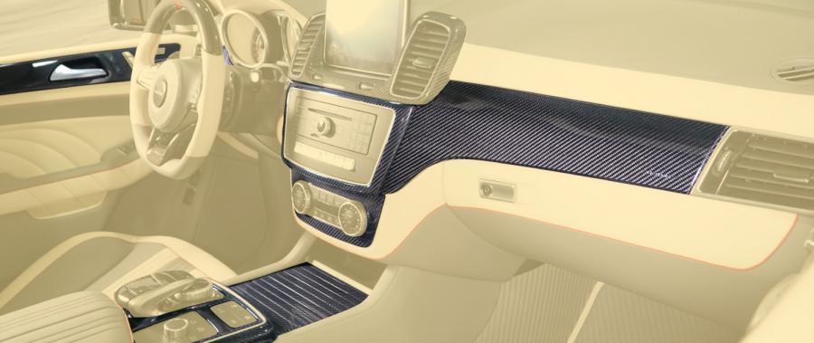 Carbon fiber inserts in the interior of  for Mercedes CLS-class X166
