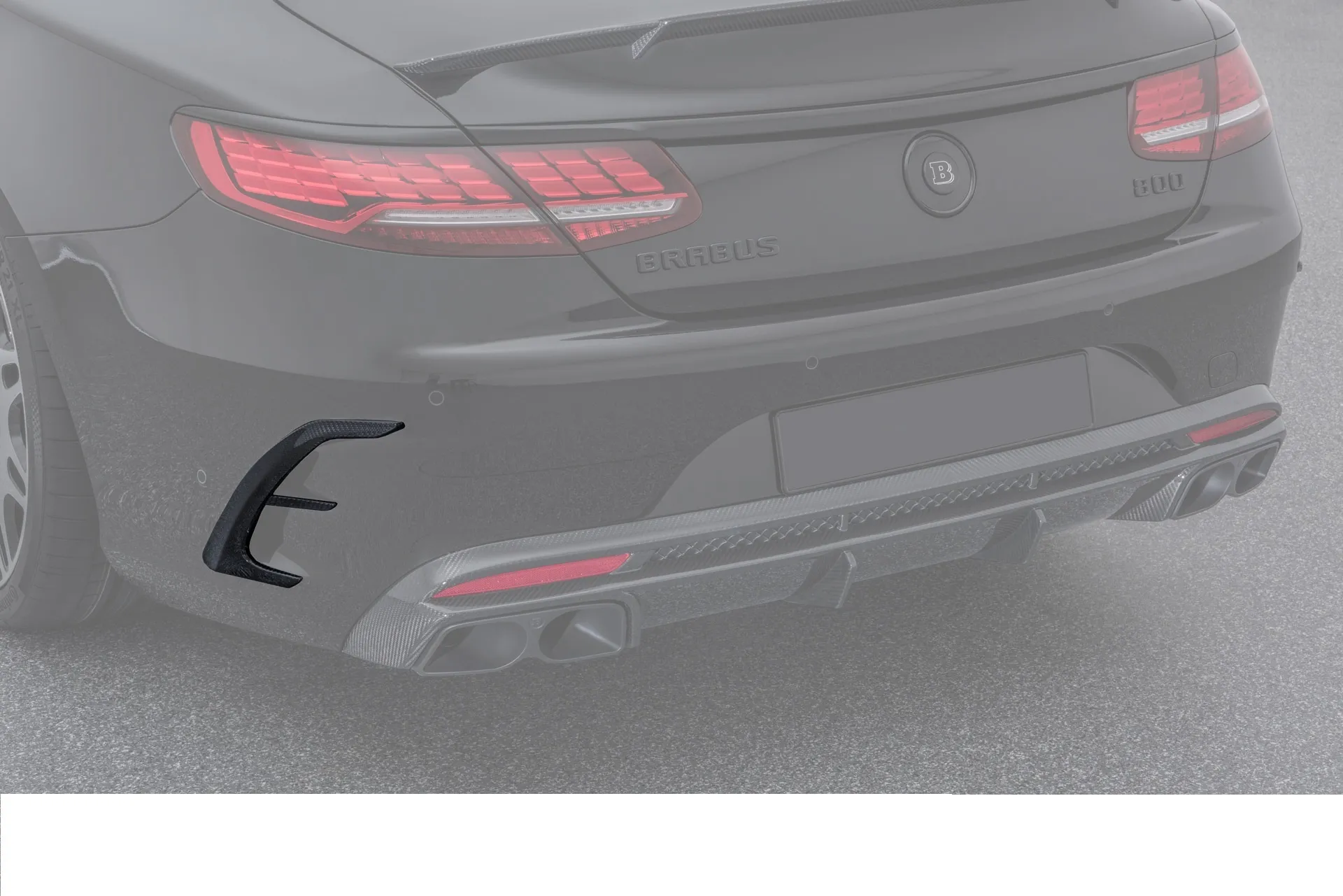 Carbon fiber rear bumper pads 63 AMG for Mercedes S-class coupe C217