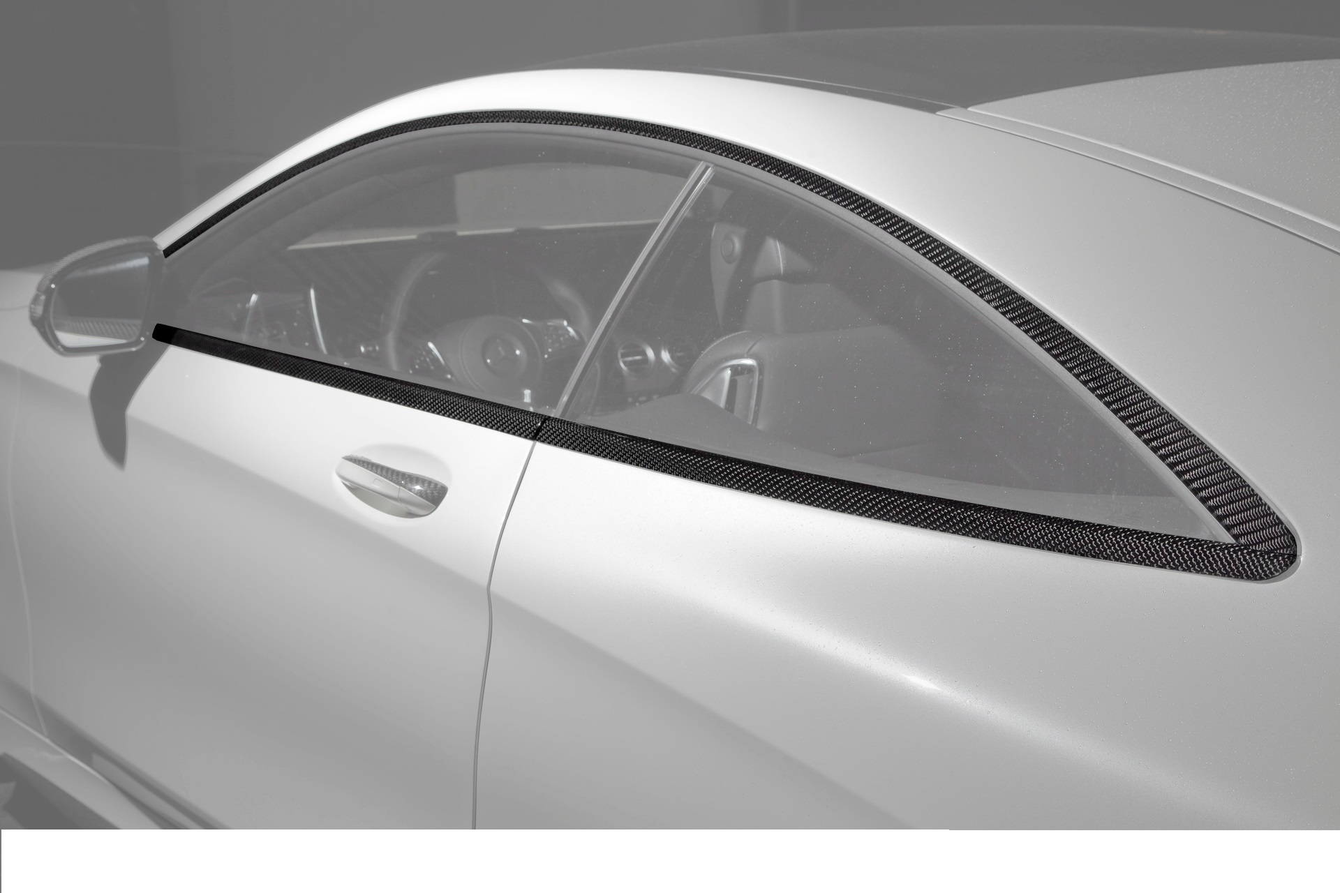 Carbon fiber trim around side Windows 63 AMG for Mercedes S-class coupe C217