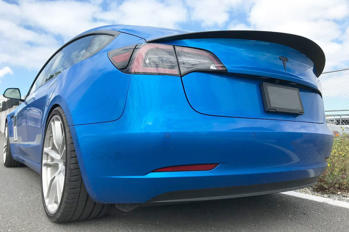 Unplugged Performance High Efficiency Trunk Spoiler for Tesla Model 3 new style