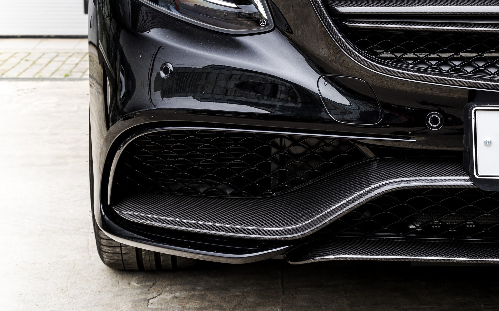 Hodoor Performance Carbon fiber front bumper splitter 63 AMG Style for Mercedes S-class coupe C217