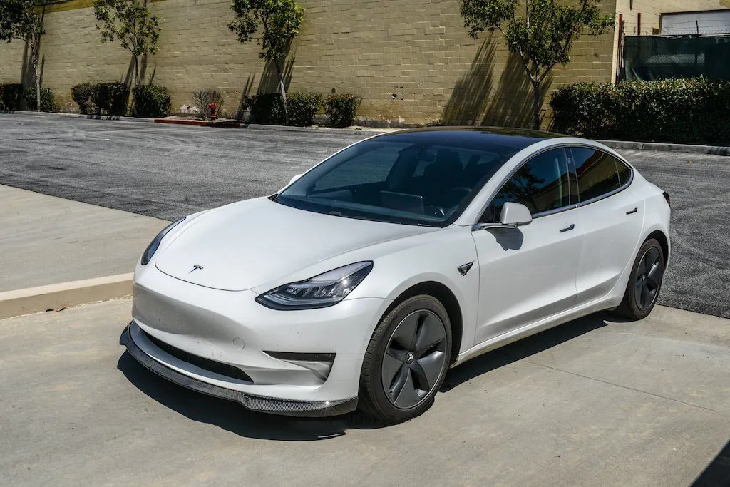 JL Motoring Carbon Fiber Front Lip for Tesla Model 3