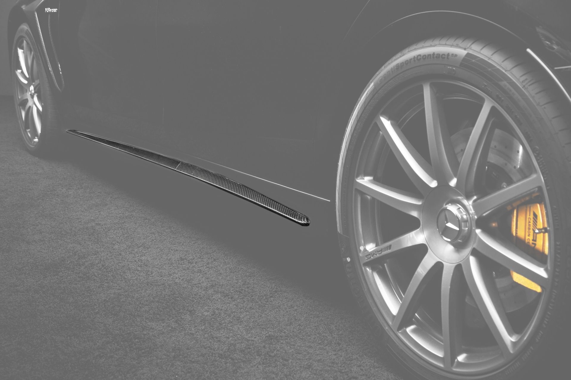 Carbon fiber door sill pads 63 AMG for Mercedes S-class W222
