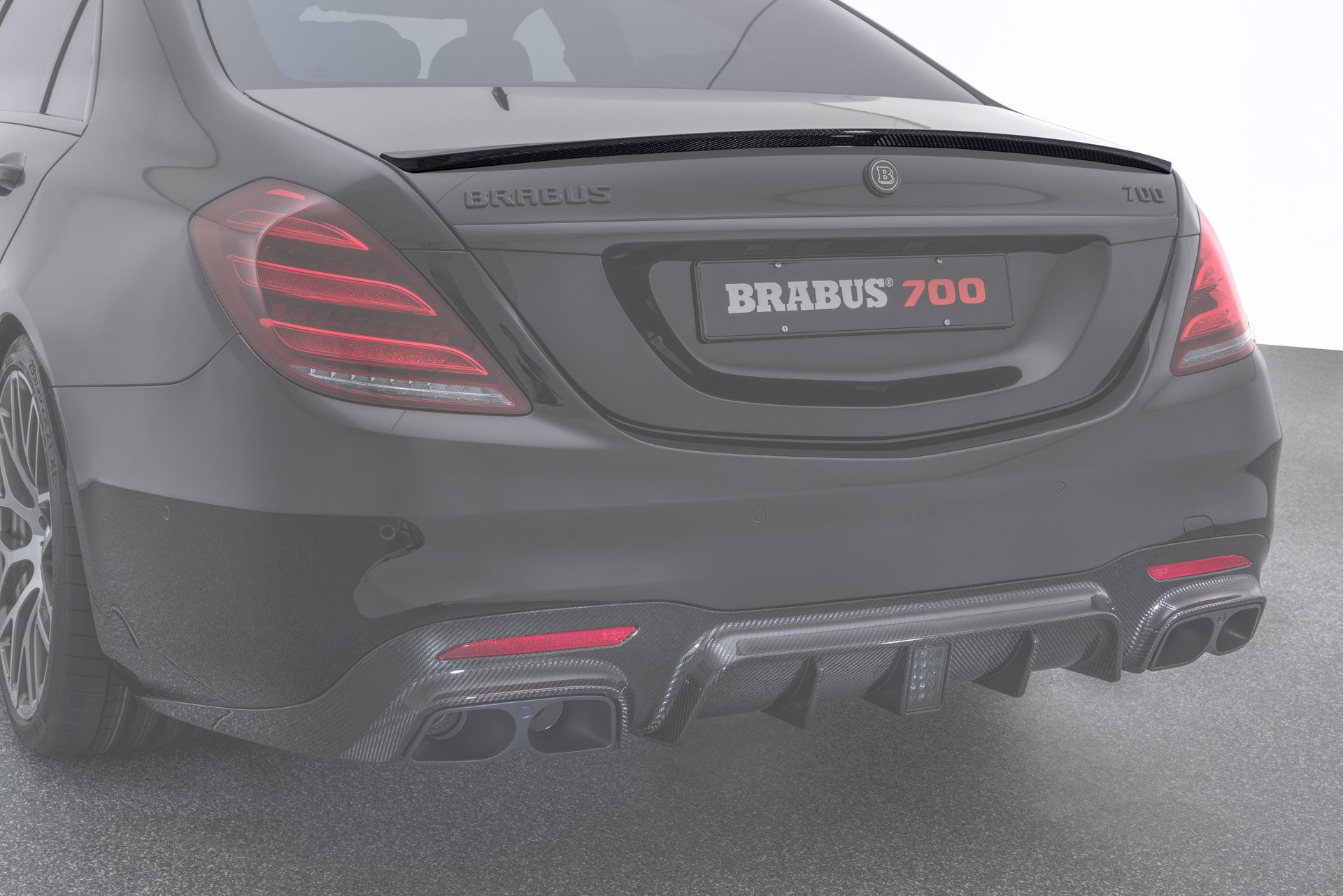 Carbon fiber trunk spoiler 63 AMG for Mercedes S-class W222