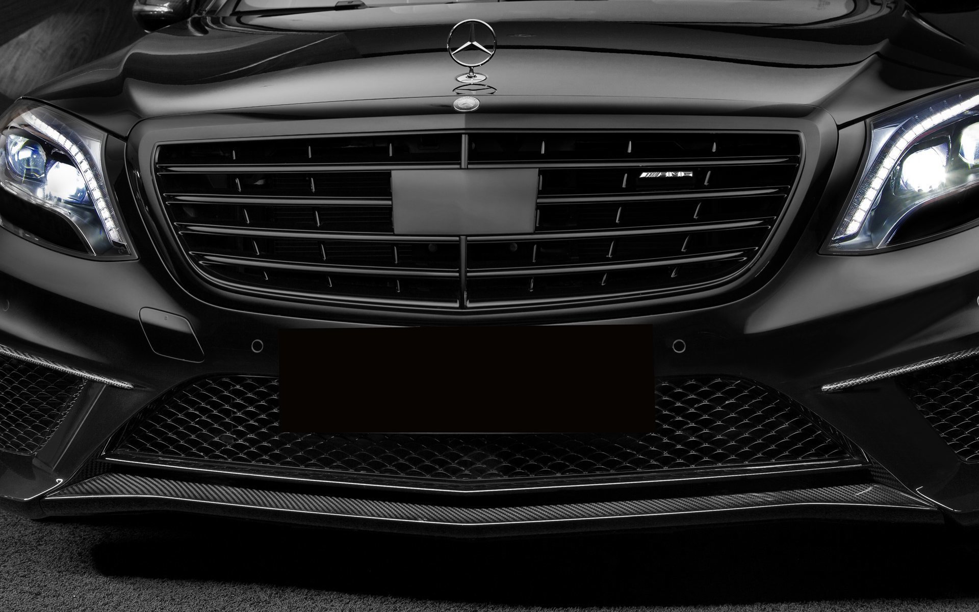 Hodoor Performance Carbon fiber front bumper spoiler 63 AMG Style for Mercedes S-class W222