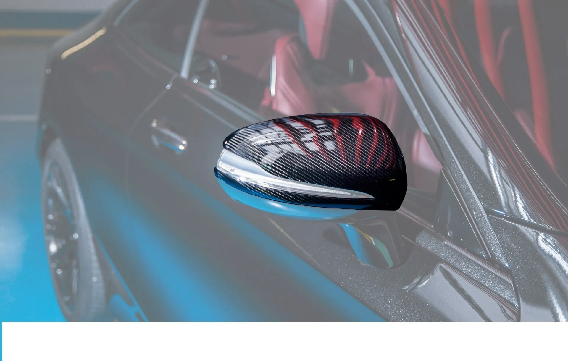 Carbon fiber mirror pads S63 AMG Style restyling for Mercedes S-class W222