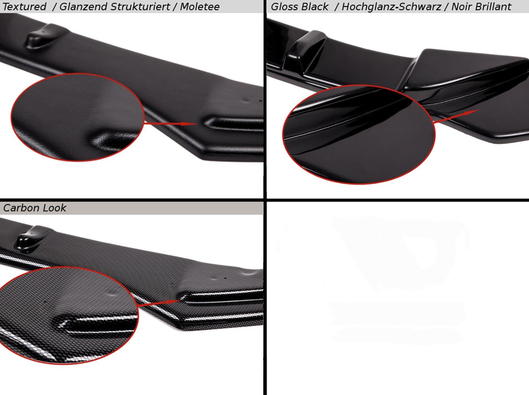 Maxton Design FRONT SPLITTER V.3 FOR AUDI S3 / A3 S-LINE 8V abs plastic