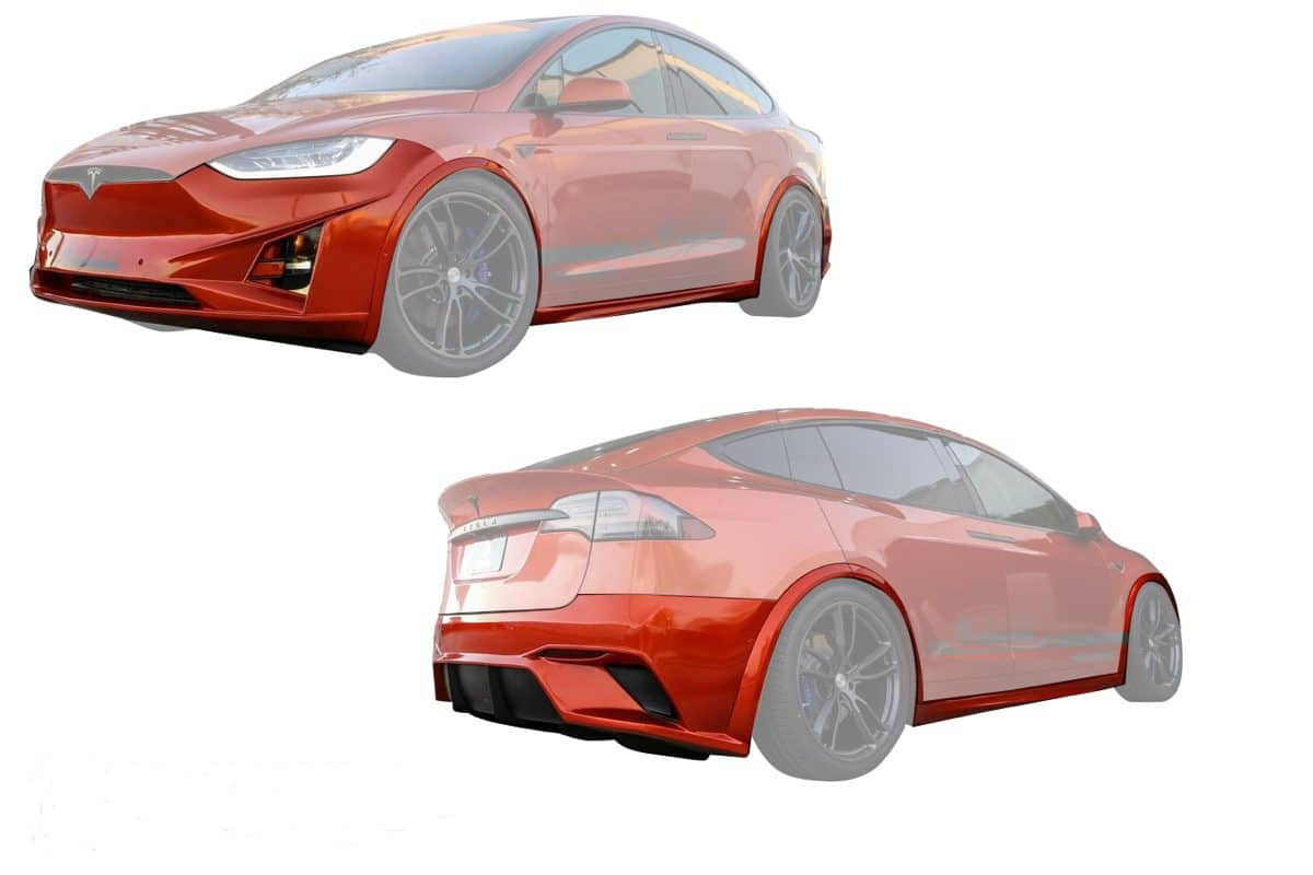 Unplugged Performance Carbon Fiber Set for Tesla Model X carbon fiber