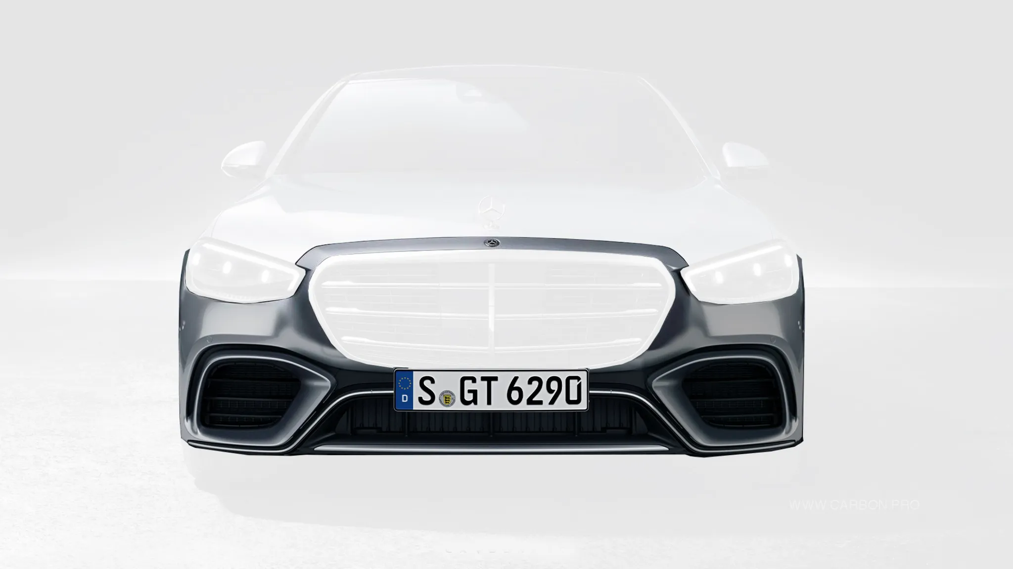 Hodoor Performance Carbon Fiber Bumper GT Design for Mercedes S-class W223