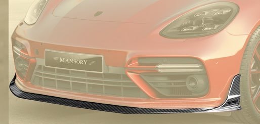 Hodoor Performance Carbon fiber front lip with side flaps Mansory Style for Porsche Panamera