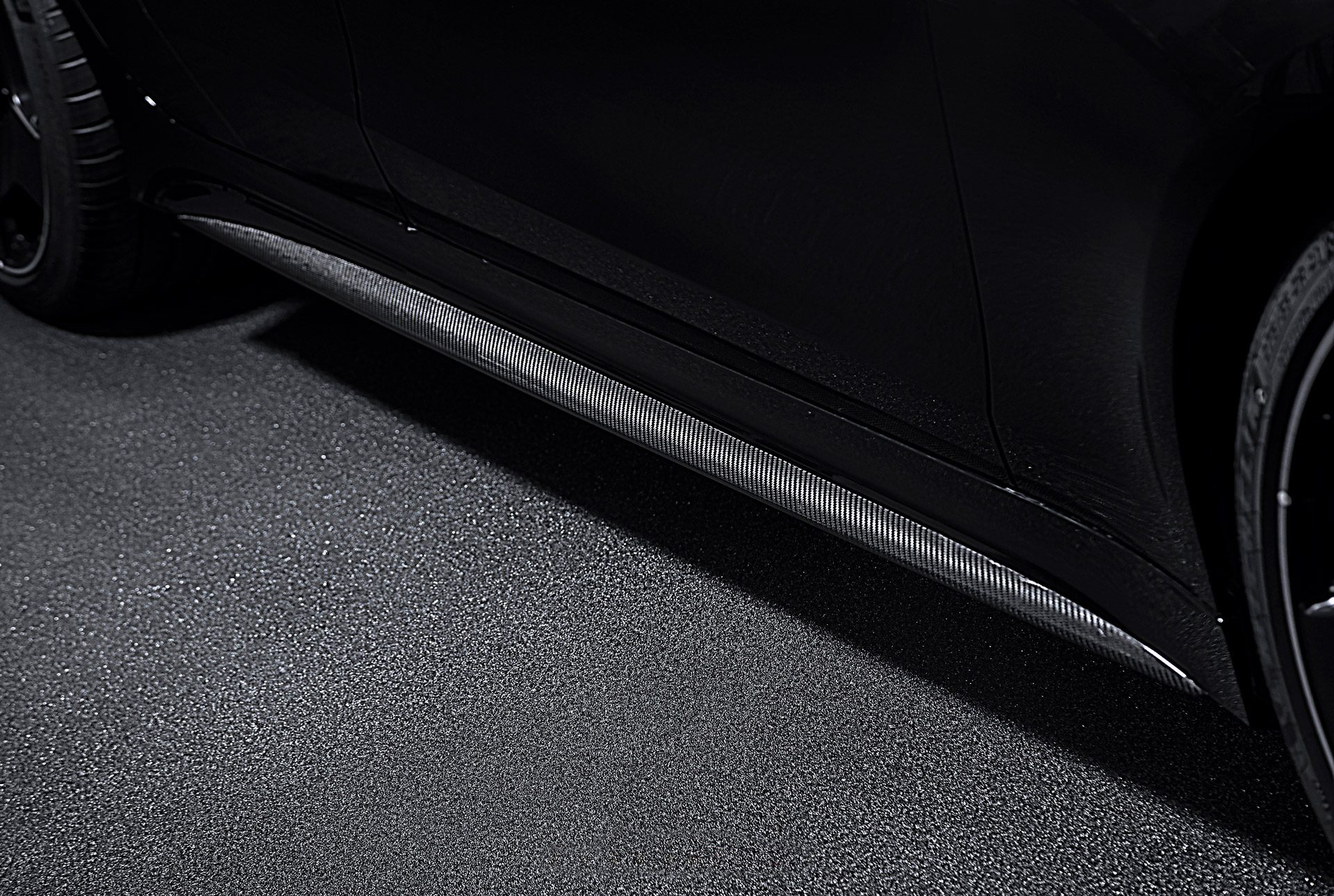 Hodoor Performance Carbon fiber Side Skirt add-ons for Mercedes AMG GT