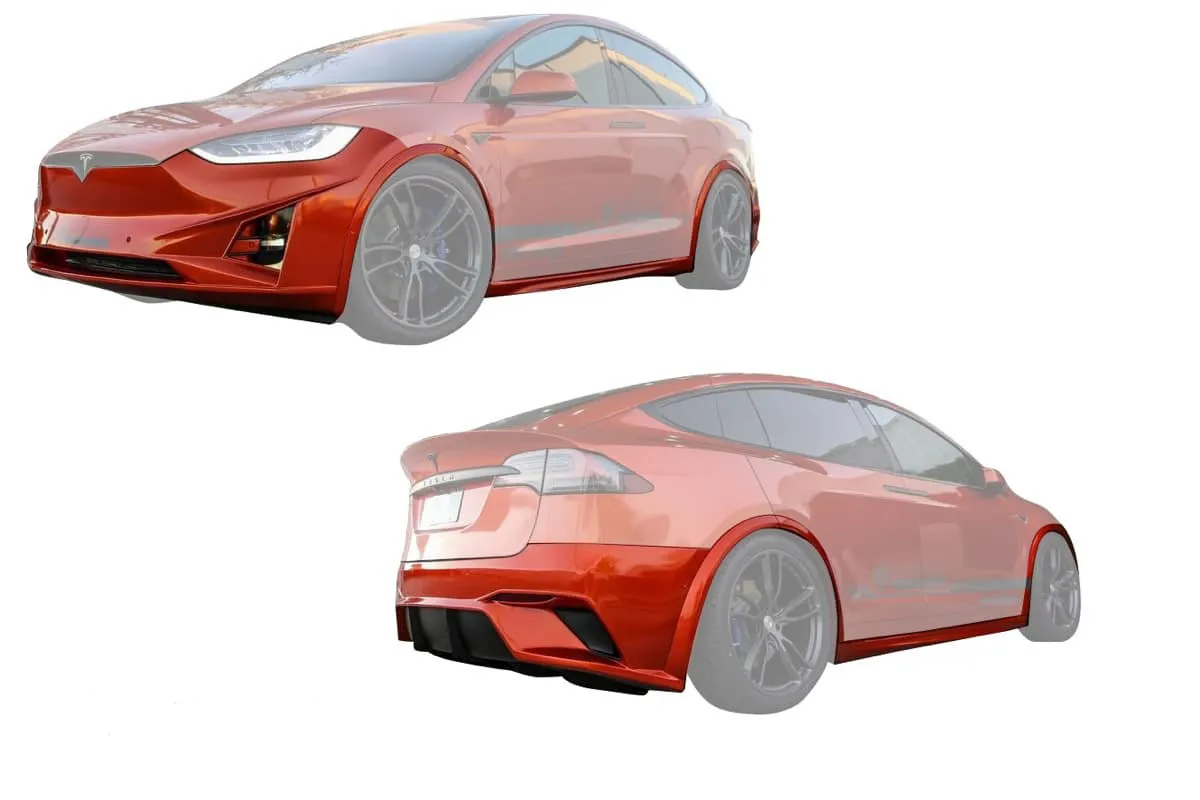 Unplugged Performance Complete Aero Kit for Tesla Model X new style