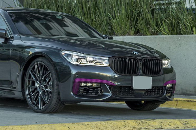 Hodoor Performance Carbon fiber Inserts in the front bumper for BMW M5 F90