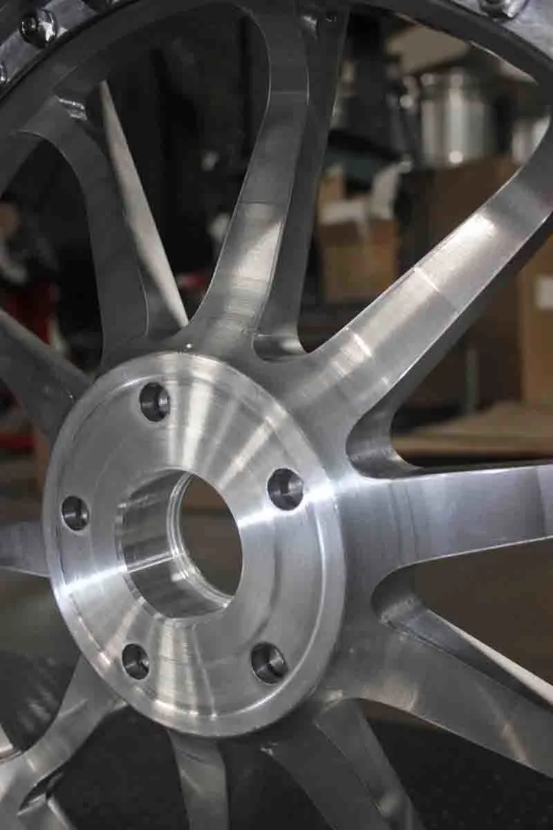 ADV.1 ADV10 Track Spec SL Series 3-Piece Forged Wheel — mounted on Tesla Model S P90D detail