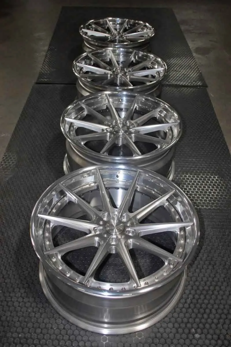 ADV.1 ADV10 Track Spec SL Series 3-Piece Forged Wheel — mounted on Tesla Model S P90D side