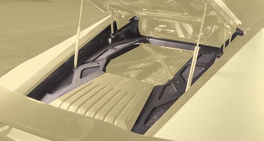 Hodoor Performance Carbon fiber engine cover Mansory Style for Lamborghini Huracan