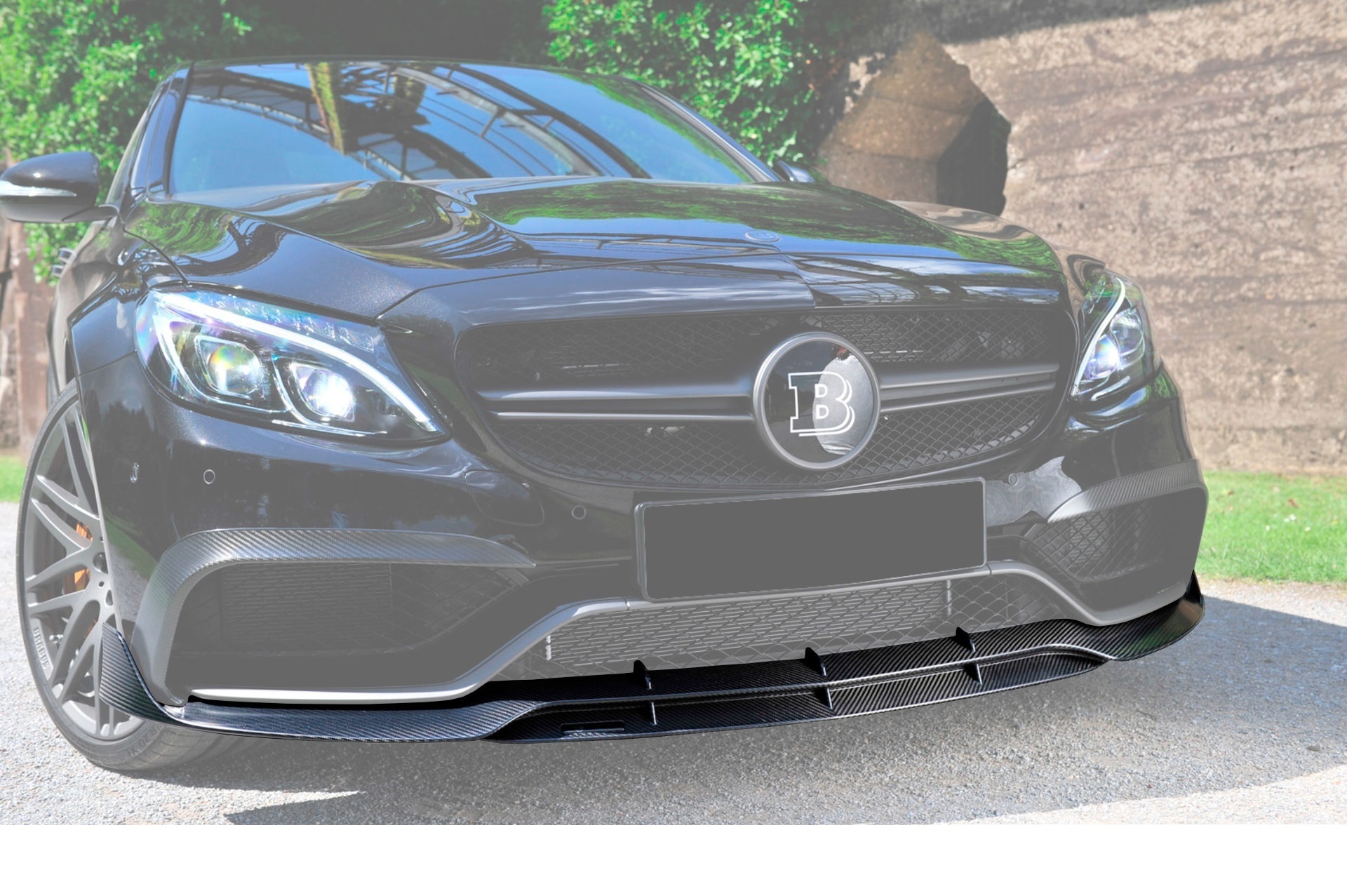 Carbon fiber front bumper spoiler 63 AMG for Mercedes C-class W205