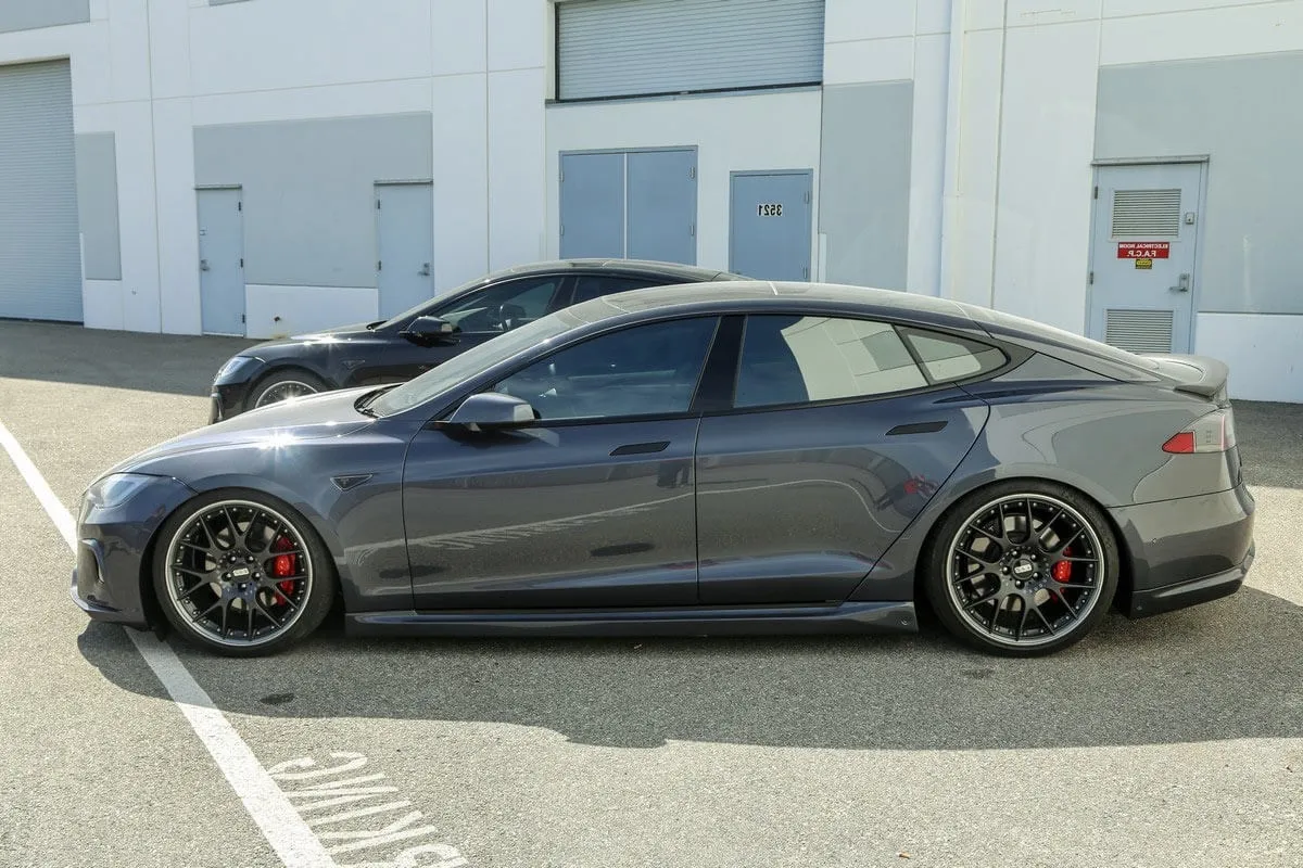 Unplugged Performance Side Skirt Set for Tesla Model S carbon fiber