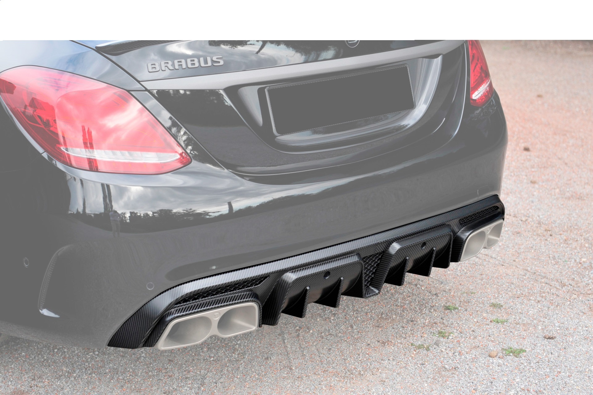Carbon fiber diffuser 63 AMG for Mercedes C-class W205 new style