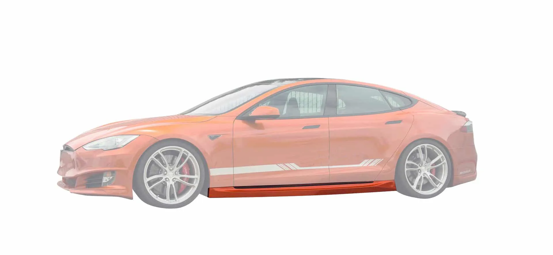 Unplugged Performance Side Skirt Set for Tesla Model S new model