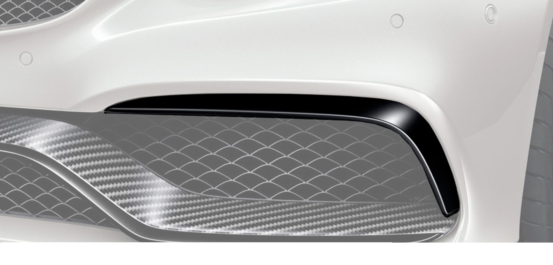 Hodoor Performance Carbon fiber trims on the air intakes of the front bumper AMG Style for Mercedes C-class W205
