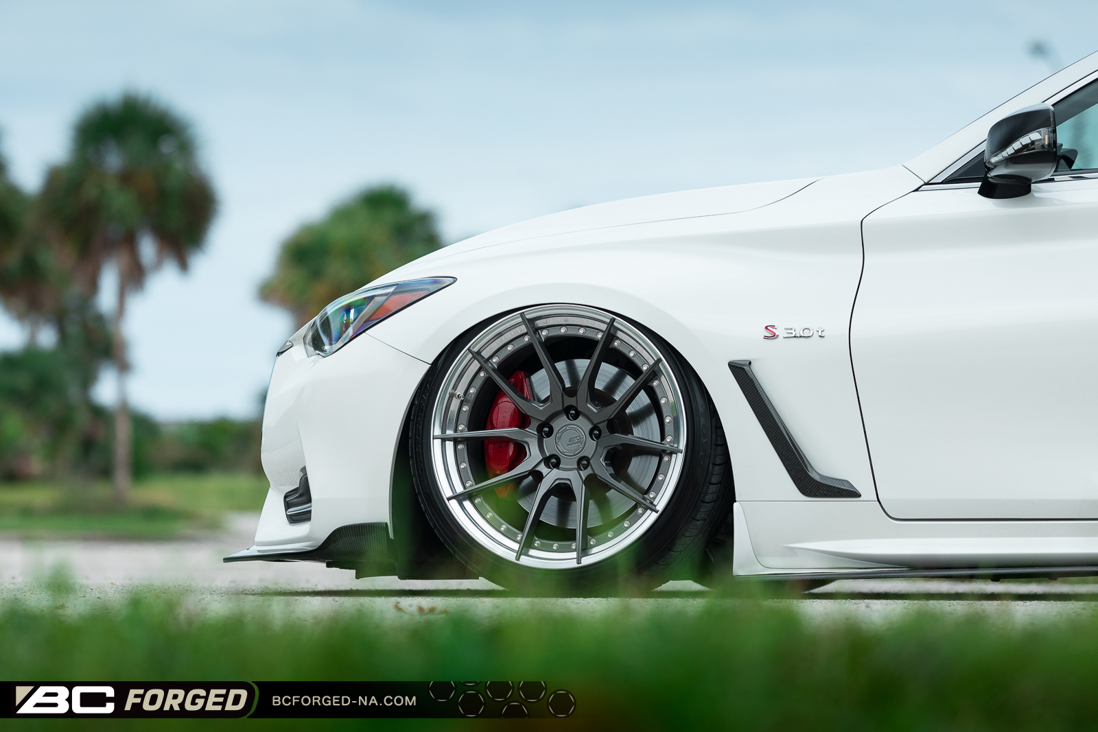 INFINITI Q60 RED SPORT BC FORGED HCA162S FORGED WHEELS