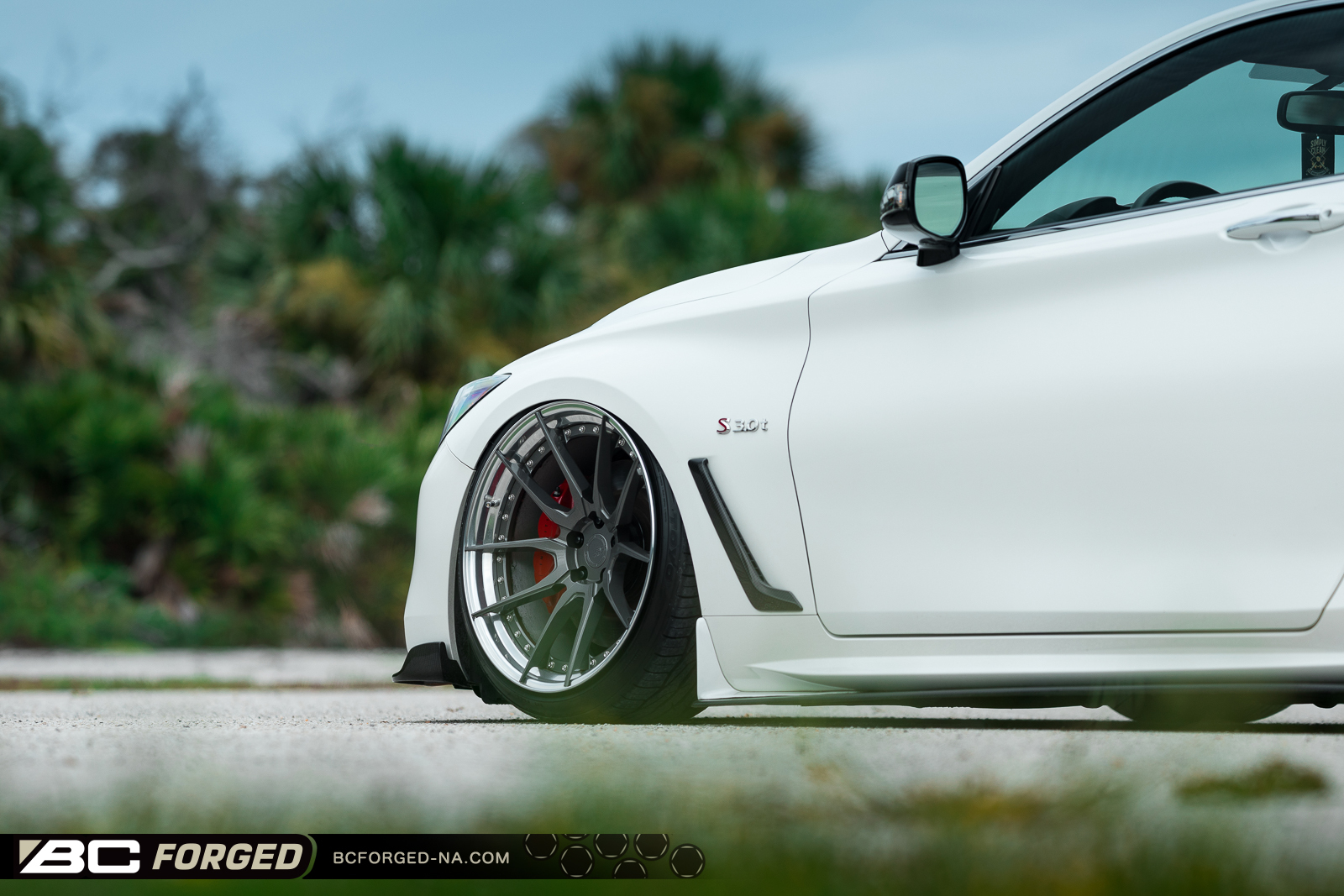 INFINITI Q60 RED SPORT BC FORGED HCA162S FORGED WHEELS