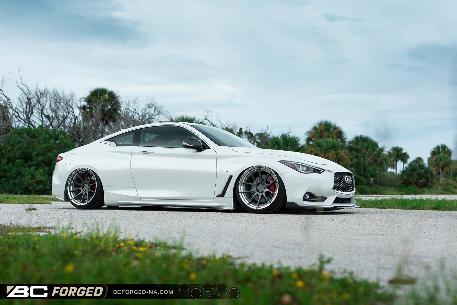 INFINITI Q60 RED SPORT BC FORGED HCA162S FORGED WHEELS