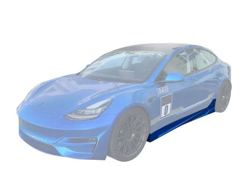 Unplugged Performance Ascension Side Skirt Set for Tesla Model 3 new model
