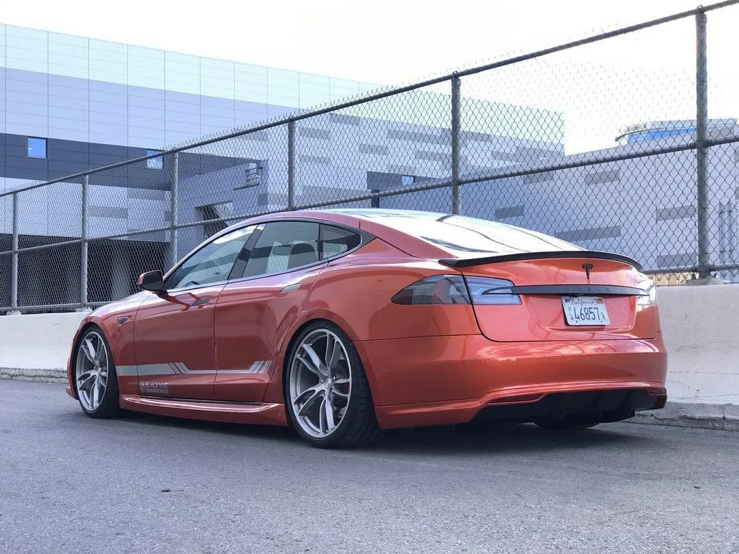 Unplugged Performance Side Skirt Set for Tesla Model S carbon fiber