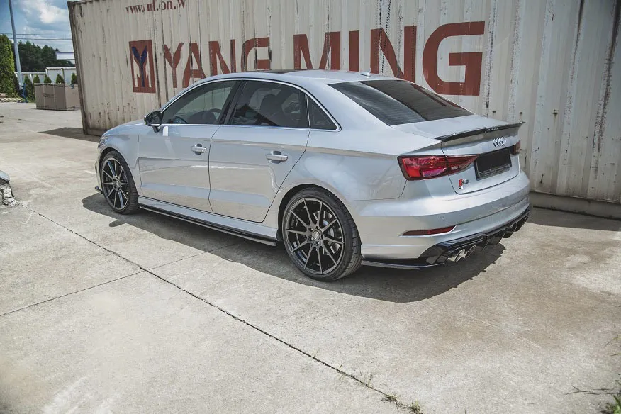 Maxton Design SIDE SKIRTS DIFFUSERS V.2 FOR AUDI S3 / A3 S-LINE SEDAN 8V new style