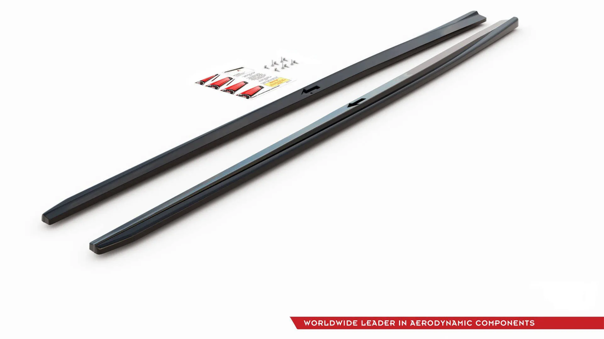 Maxton Design SIDE SKIRTS DIFFUSERS V.2 FOR AUDI S3 / A3 S-LINE SEDAN 8V abs plastic