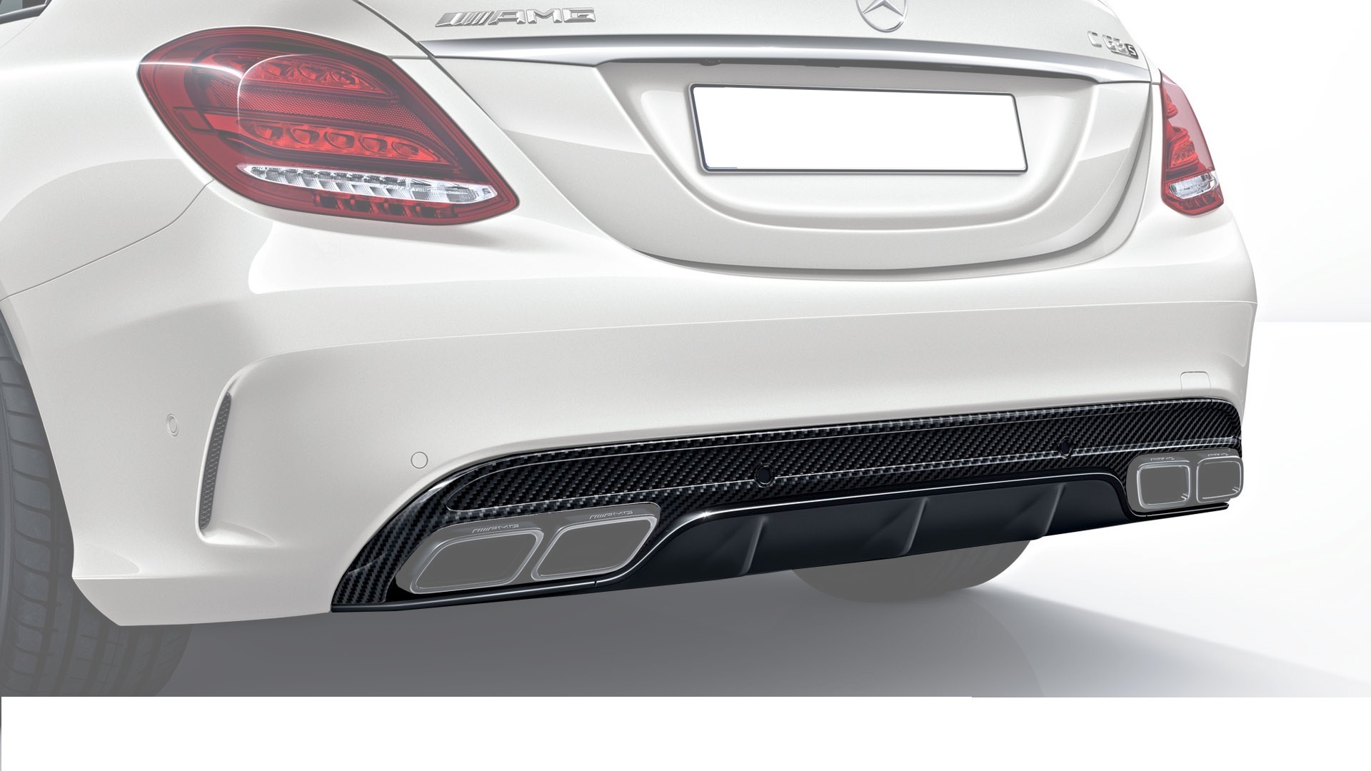 Hodoor Performance Carbon fiber rear bumper diffuser AMG Style for Mercedes C-class W205