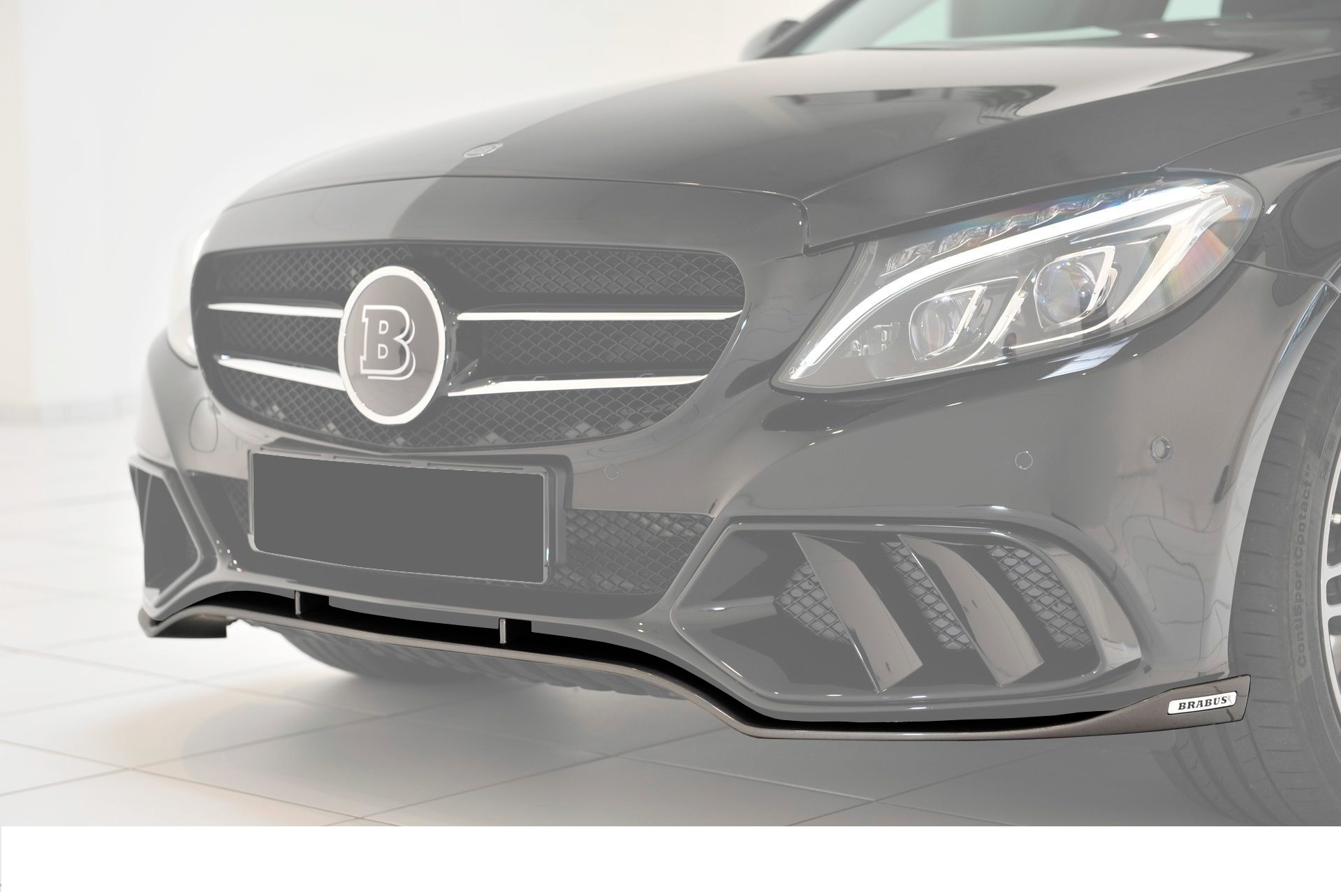 Carbon fiber front bumper spoiler  for Mercedes C-class W205