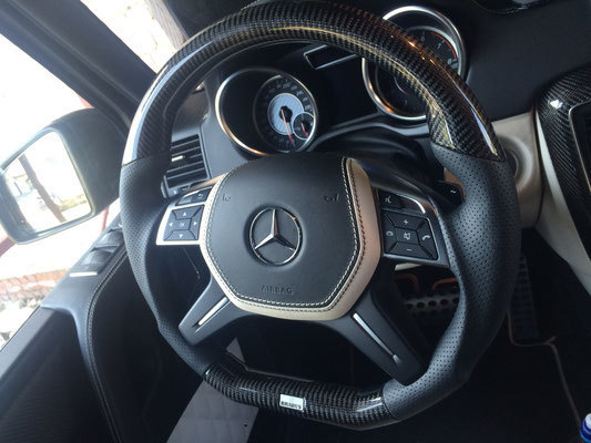 Hodoor Performance Carbon fiber on the steering wheel for Mercedes G-class