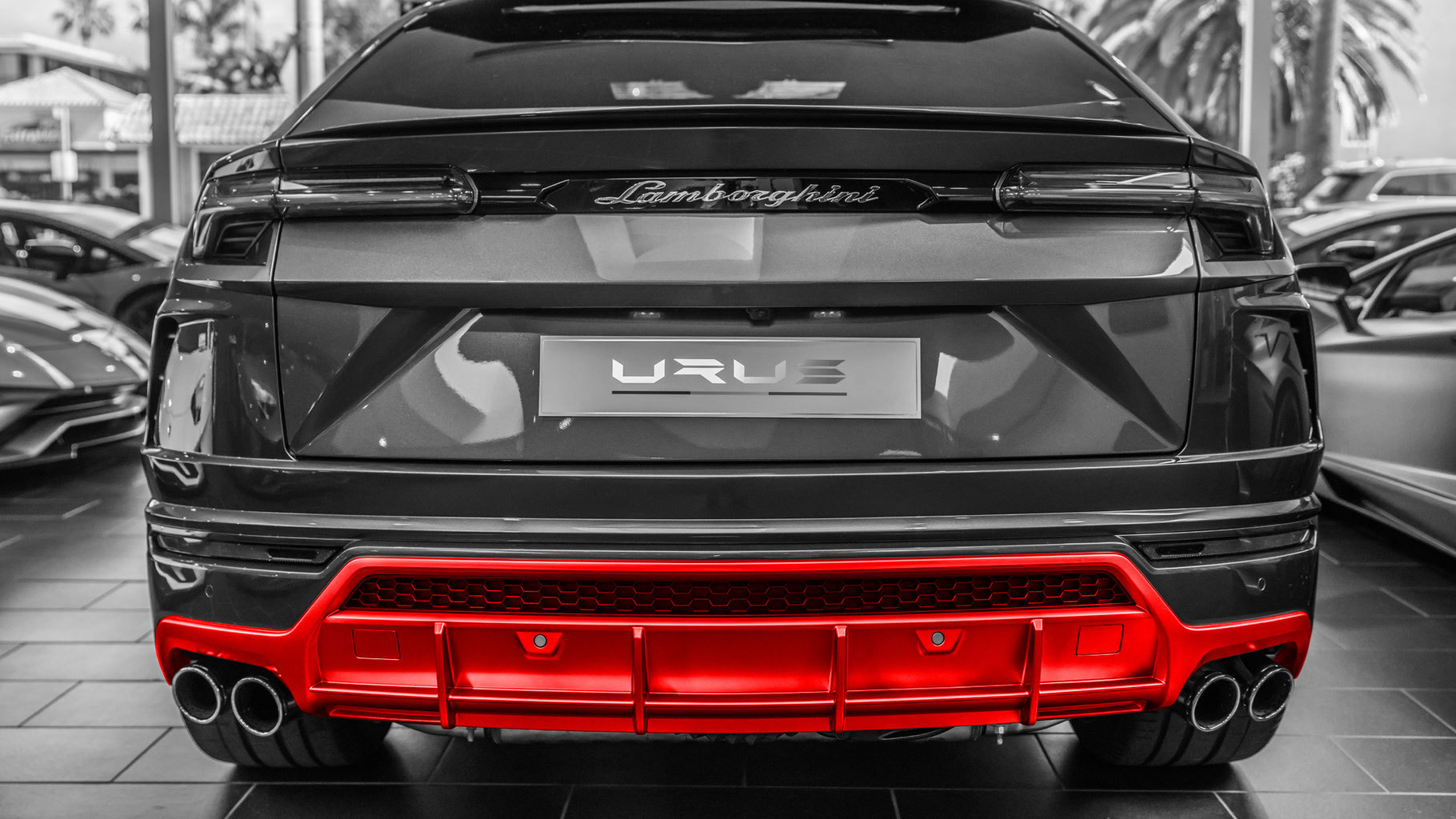 Carbon fiber down diffuser Lamborghini Urus