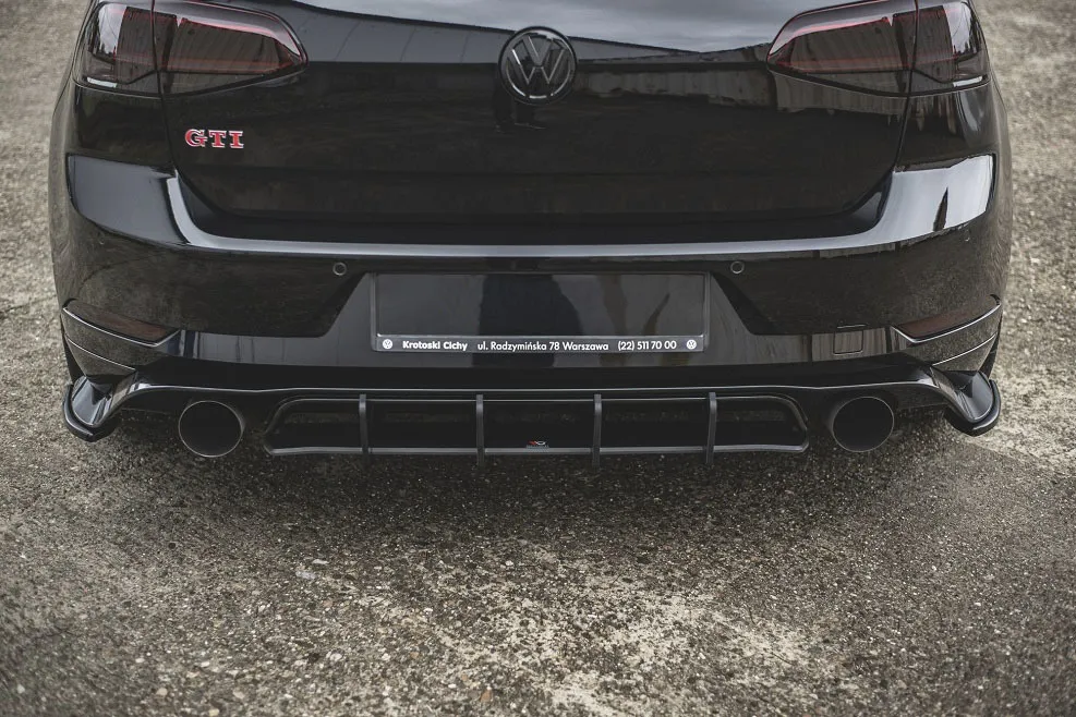 Maxton Design RACING DURABILITY REAR DIFFUSER FOR VW GOLF 7 GTI TCR abs plastic