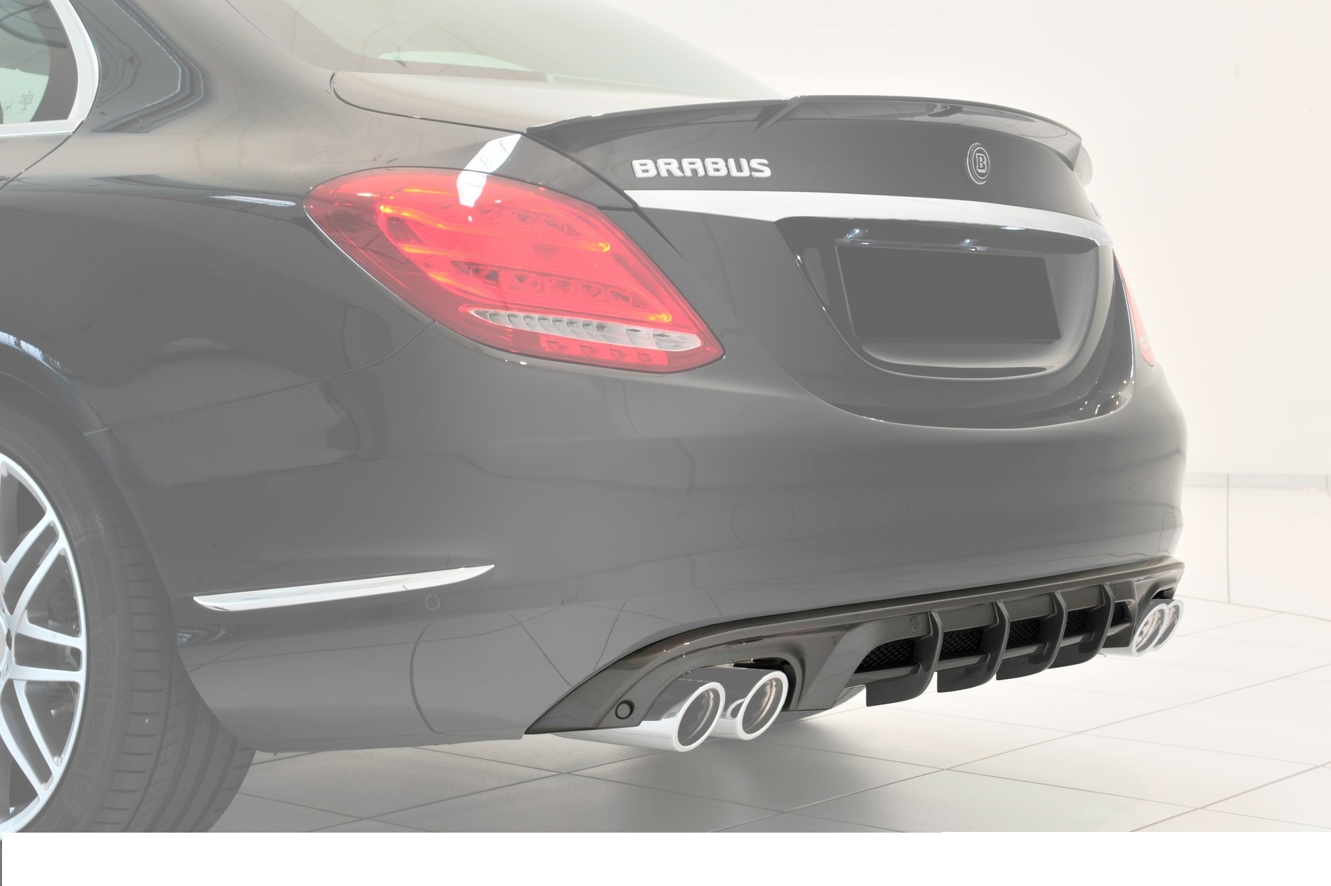 Carbon fiber rear bumper diffuser for Mercedes C-class W205